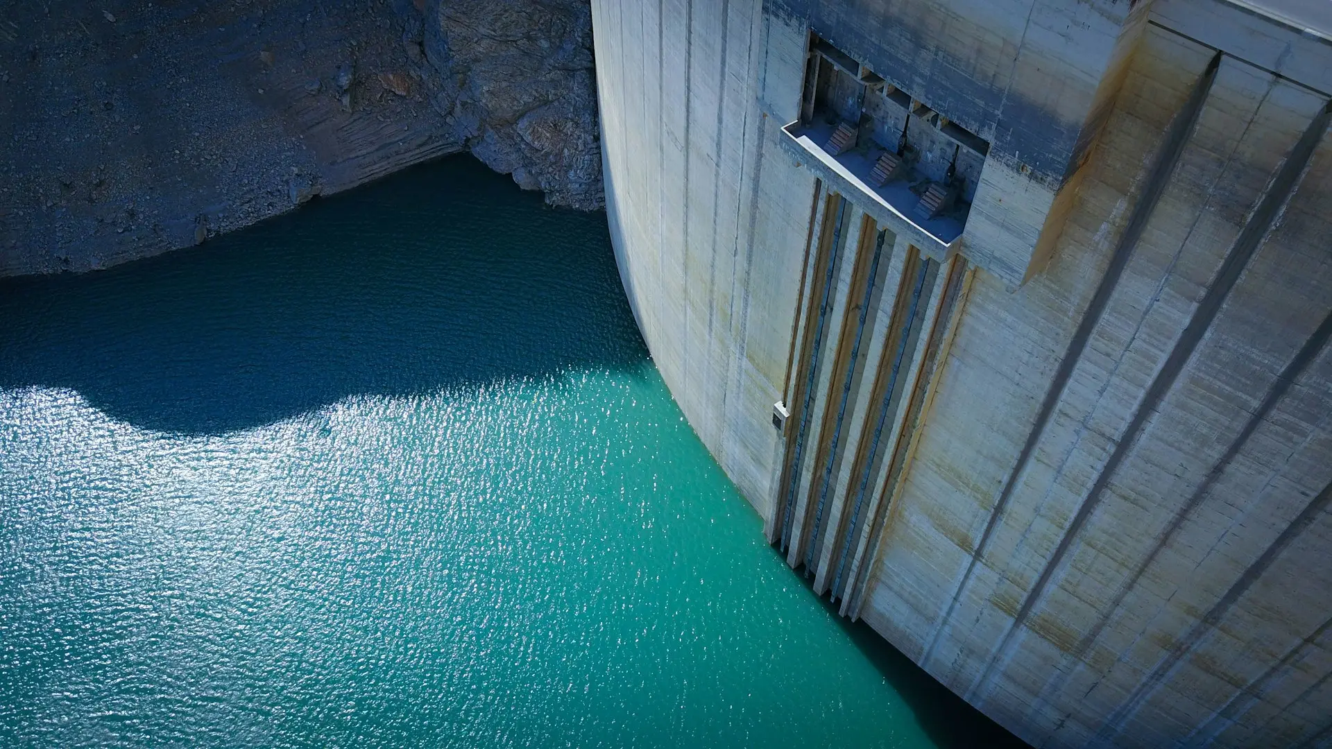 aerial photography of dam